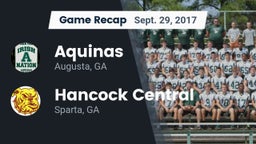 Recap: Aquinas  vs. Hancock Central  2017