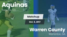 Matchup: Aquinas  vs. Warren County  2017