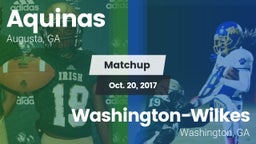 Matchup: Aquinas  vs. Washington-Wilkes  2017