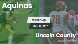 Matchup: Aquinas  vs. Lincoln County  2017