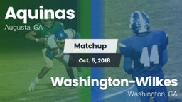 Matchup: Aquinas  vs. Washington-Wilkes  2018