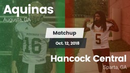 Matchup: Aquinas  vs. Hancock Central  2018