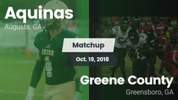Matchup: Aquinas  vs. Greene County  2018