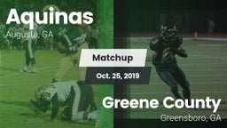 Matchup: Aquinas  vs. Greene County  2019