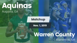 Matchup: Aquinas  vs. Warren County  2019