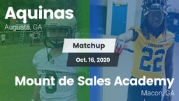 Matchup: Aquinas  vs. Mount de Sales Academy  2020