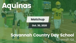 Matchup: Aquinas  vs. Savannah Country Day School 2020