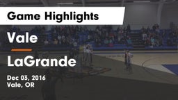 Vale  vs LaGrande  Game Highlights - Dec 03, 2016