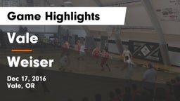 Vale  vs Weiser  Game Highlights - Dec 17, 2016