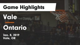 Vale  vs Ontario Game Highlights - Jan. 8, 2019