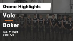 Vale  vs Baker Game Highlights - Feb. 9, 2022