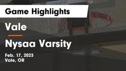 Vale  vs Nysaa Varsity  Game Highlights - Feb. 17, 2023