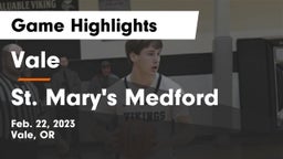 Vale  vs St. Mary's Medford  Game Highlights - Feb. 22, 2023