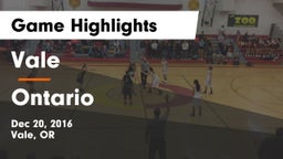 Vale  vs Ontario  Game Highlights - Dec 20, 2016