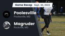 Recap: Poolesville  vs. Magruder  2022