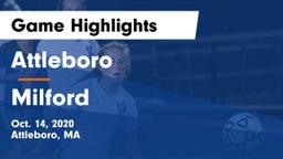 Attleboro  vs Milford  Game Highlights - Oct. 14, 2020