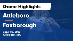 Attleboro  vs Foxborough  Game Highlights - Sept. 28, 2022