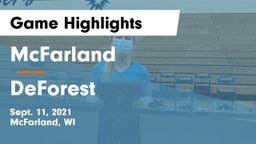 McFarland  vs DeForest  Game Highlights - Sept. 11, 2021