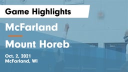 McFarland  vs Mount Horeb  Game Highlights - Oct. 2, 2021