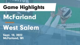 McFarland  vs West Salem Game Highlights - Sept. 10, 2022