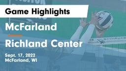 McFarland  vs Richland Center  Game Highlights - Sept. 17, 2022
