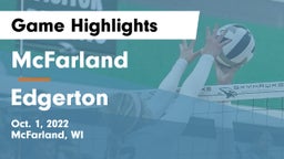 McFarland  vs Edgerton  Game Highlights - Oct. 1, 2022