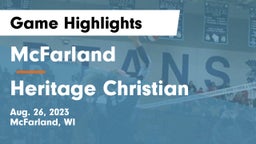 McFarland  vs Heritage Christian  Game Highlights - Aug. 26, 2023