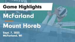 McFarland  vs Mount Horeb  Game Highlights - Sept. 7, 2023