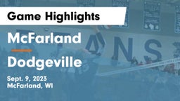 McFarland  vs Dodgeville  Game Highlights - Sept. 9, 2023