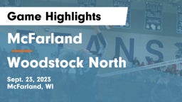 McFarland  vs Woodstock North  Game Highlights - Sept. 23, 2023