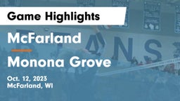 McFarland  vs Monona Grove  Game Highlights - Oct. 12, 2023