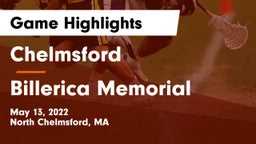 Chelmsford  vs Billerica Memorial  Game Highlights - May 13, 2022
