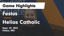 Festus  vs Helias Catholic  Game Highlights - Sept. 22, 2023