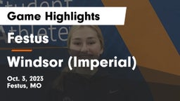 Festus  vs Windsor (Imperial)  Game Highlights - Oct. 3, 2023