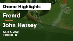 Fremd  vs John Hersey  Game Highlights - April 4, 2022