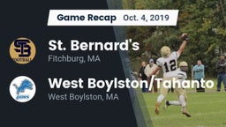 Recap: St. Bernard's  vs. West Boylston/Tahanto  2019