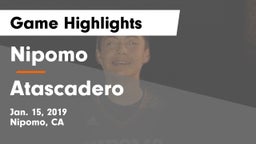 Nipomo  vs Atascadero  Game Highlights - Jan. 15, 2019