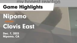 Nipomo  vs Clovis East  Game Highlights - Dec. 7, 2023