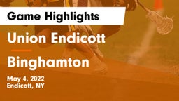 Union Endicott vs Binghamton  Game Highlights - May 4, 2022