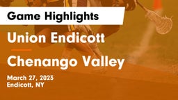Union Endicott vs Chenango Valley  Game Highlights - March 27, 2023