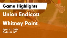 Union Endicott vs Whitney Point  Game Highlights - April 11, 2024