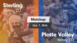 Matchup: Sterling  vs. Platte Valley  2016