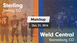 Matchup: Sterling  vs. Weld Central  2016