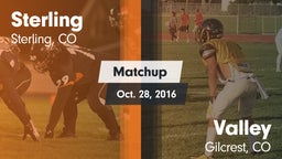 Matchup: Sterling  vs. Valley  2016