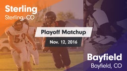 Matchup: Sterling  vs. Bayfield  2016