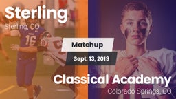Matchup: Sterling  vs. Classical Academy  2019