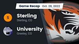 Recap: Sterling  vs. University  2022