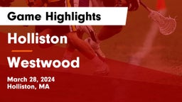 Holliston  vs Westwood  Game Highlights - March 28, 2024