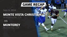 Recap: Monte Vista Christian  vs. Monterey  2016