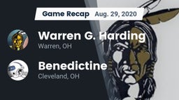 Recap: Warren G. Harding  vs. Benedictine  2020